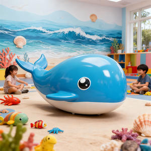 Scultura in Resina di Balena Blu, Statua Artistica Marina Personalizzabile, Decorazione per Casa, Camera dei Bambini, Negozio di Giocattoli a Tema Oceano - Product Image 2