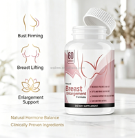 Píldoras para el Aumento de Senos de Marca Privada OEM ODM, 60 Cápsulas, Suplemento Natural de Pueraria Mirifica para Levantar los Senos, Venta al por Mayor para Mujeres