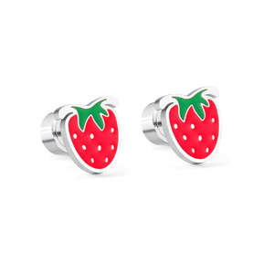 Pendientes de acero inoxidable con diseño de frutas, fresa, cactus, arcoíris y flores para mujer, joyería de moda de verano. - Product Image 5