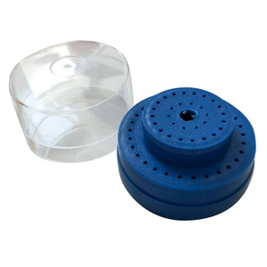 Dental Bur <b>Box</b> 60 Hole Round Transparent With Yellow Lid For Storing Disposable Consumables - Product Image 4