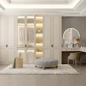 Quality Assurance <b>Bedroom</b> Furniture European Design Luxury Wooden <b>Storage</b> Wardrobe Closet - Product Image 4