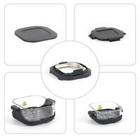 Friteuse à air numérique 4L avec contrôle tactile et fenêtre de cuisson visible pour cuisine domestique