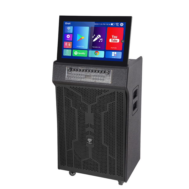 Big Power Professional Speaker KTV System Karaoke Machine 18.5 Inch Touch Screen 200W Rechargeable Battery Outdoor Speaker