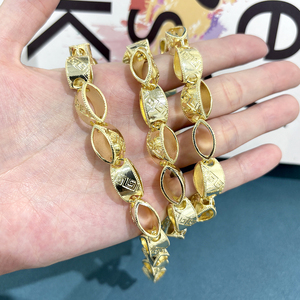 Bracciale JXX con Catena Belcher Placcata in Oro 14K, Design a Tulipano, Gioiello Geometrico alla Moda per Ragazze, Ispirazione Buddista - Product Image 1