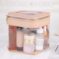 Accessoires de maquillage de voyage étuis à cosmétiquesPU Saffiano cuir coupe accessoires de maquillage de voyage étuis à cosmétiques