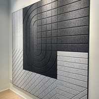 Panneau mural décoratif 3D géométrique, panneau acoustique mural, décoration murale intérieure pour immeuble de bureaux