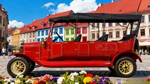 Voiture électrique classique <span class=keywords><strong>8</strong></span> places homologuée CEE, voiture de tourisme de style vintage pour l'Europe, véhicule touristique <span class=keywords><strong>r</strong></span>étro pour les visites en ville - Product Image 6