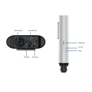 Nuevo <span class=keywords><strong>Router</strong></span> para Exteriores Gten X55 C121 4G 5G NR SA/NSA <span class=keywords><strong>AX3000</strong></span> Wi-Fi 6 de Doble Banda, Alimentación POE, Antena 4x4 MIMO, CPE para Exteriores con Doble SIM 5G - Product Image 5