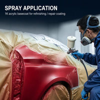 Peinture automobile Meklon 1K Rouge Perle, peinture en aérosol pour voiture, couche de base liquide