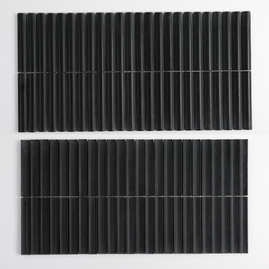 بلاط فسيفساء حجري طبيعي ثلاثي الأبعاد من الترافرتين بتصميم خشبي مموج من ساميستون، ألواح مرنة للجدران بتصميم جرافيكي للفنادق - Product Image 5