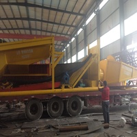 Machine de lavage mobile portable à trommel pour l'extraction d'or, contrôlée par PLC, avec moteur, pompe et roulement, pour l'or alluvial à haute récupération