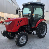 Traktor Mini Dengan Backhoe 60HP 70HP 80HP 4WD Traktor Utilitas Pertanian dengan Gigi 8F+8R untuk Pekerjaan Pertanian dan Kebun