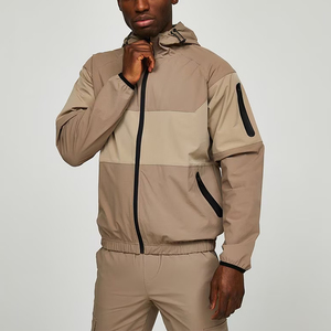 High Quality Zipper Jacket Custom Colorblock <strong>Khaki</strong> Casual Windbreaker for <strong>Mens</strong> Lightweight <strong>Men</strong> <strong>Tracksuit</strong> - Product Image 3
