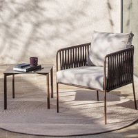 Ensemble de table et chaises modernes en dalles de pierre pour extérieur, mobilier de jardin pour villa, chaise de loisirs en métal pour terrasse, hôtel, balcon, table à manger