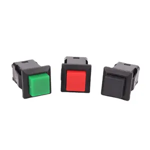 Button Switch Ds-429 Square Self-locking Switch 2pin Switch Button Red Button PBS1-12