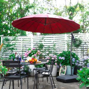 Al Aire Libre de aluminio de acero 2M 2,5 m Patio paraguas redondo voladizo jardín Base de Metal para Hotel centro comercial patio casa de campo - Product Image 3