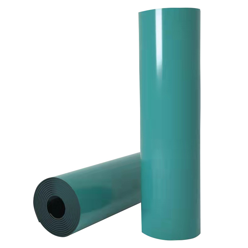 Матовый зеленый цвет 2 мм Тип резиновый материал ESD Настольный коврик антистатический Настольный коврик