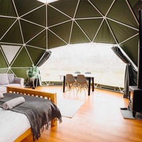 Grande bulle transparente double en polyester enduit de PVC, imperméable, géodésique, de luxe, 4 saisons, résistante aux UV, ignifuge, 100 km/h, 70 kg/m²