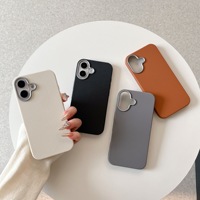 Pour iPhone 16 étui rétro en cuir PU Texture souple TPU housse de téléphone portable pour iPhone 12 13 14 15 16 Pro Max 16 Plus