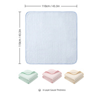 Serviette de Bain Bébé en Mousseline de Coton Bambou 6 Couches avec Logo Personnalisé OEM, 43x43 Pouces, Certifiée OEKO-TEX CPC REACH, Fabricant Grossiste