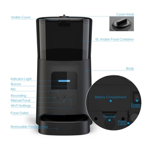 El más vendido perro gato 6l inteligente Wifi APLICACIÓN DE TELÉFONO MÓVIL Control remoto dispensador de alimentos Microchip Alimentador automático para mascotas - Product Image 6