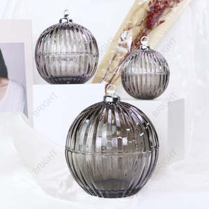 Sang Trọng Bóng Hình Dạng Nến Jar Cho Giáng Sinh Rõ Ràng Geo Cắt Nến Container Với Xử Lý Cho Trang Trí Nội Thất - Product Image 3