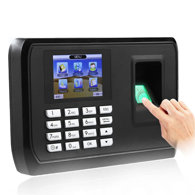 Fingerprint Password Time Attendance Machine Biometric Recorder for Office Factory