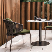 Ensemble de chaises d'extérieur pour hôtel, table et chaises de patio, chaise de salle à manger d'extérieur en aluminium pour jardin, mobilier d'extérieur pour hôtel