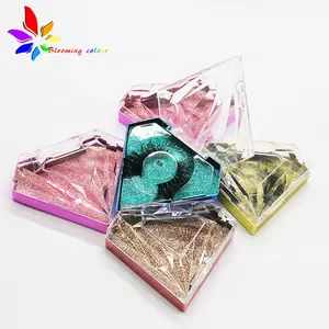 จีนผู้ผลิต Mink Eyelashes แม่เหล็กที่กำหนดเองกล่องบรรจุภัณฑ์ Marble กล่องฉลากส่วนตัวที่ว่างเปล่า Eyelash กล่องบรรจุภัณฑ์