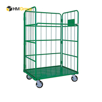 Chariot à cage en acier à revêtement en poudre à quatre côtés pour le mouvement du vêtement