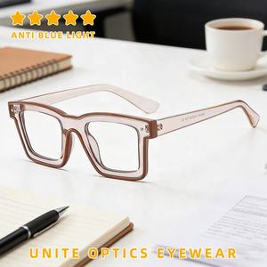 Montature per Occhiali Quadrate Vintage di Alta Qualità, Lenti Non Graduate Anti-Radiazioni e Anti-Luce Blu per Uomo - Product Image 6