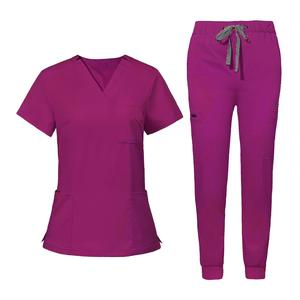 Uniformes de hospital con logotipo personalizado elástico de nuevo estilo, batas de laboratorio médico, uniforme de enfermera transpirable, traje de uniformes de uniforme Unisex - Product Image 6