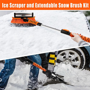 Raschietto per Ghiaccio 4 in 1 per Parabrezza, Pala da Neve Estensibile con Manico in Schiuma, Spazzola per Pulizia per <span class=keywords><strong>Camion</strong></span> - Product Image 4