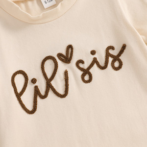 Nouvelle Collection – Combinaison en Coton à Col Rond pour Bébé, Motif Lettres <span class=keywords><strong>LIL</strong></span> Sis, Marque Privée, pour Nouveau-né, Nourrisson et Tout-petit - Product Image 6