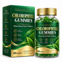Complément de Chlorophylle en Gummies avec Spiruline, Épinards, Brocoli, Herbe de Blé, Vitamine C, Zinc, Sans Sucre, Végétal, En Vrac