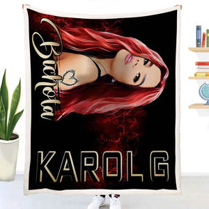 Nuevo diseño Sherpa cómodo franela polar personalizado <span class=keywords><strong>Karol</strong></span> <span class=keywords><strong>G</strong></span> cálido felpa acogedor hogar niña lanza mantas - Product Image 4