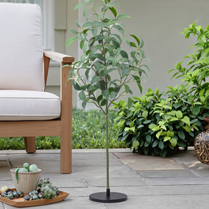 Brilliantart Plante Artificielle Feuillage d'Eucalyptus Vert <span class=keywords><strong>Tige</strong></span> Verte Branches d'<span class=keywords><strong>Olivier</strong></span> en Tissu/Plastique/Fil de Fer Résistant aux UV - Product Image 5