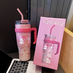 Oferta Caliente: Termo de Vacío con Diseño de Dibujos Animados, Gran Capacidad, con Asa y Pajita, Botella Portátil para Coche, <span class=keywords><strong>Venta</strong></span> al por Mayor de Artículos para Bebidas - Product Image 4