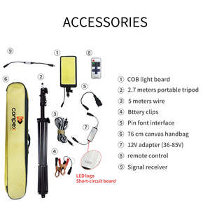 Conpex nhà sản xuất bán buôn đa chức năng làm việc ánh sáng thấp moq có thể thu vào cao cực <span class=keywords><strong>12V</strong></span> COB <span class=keywords><strong>LED</strong></span> làm việc ánh sáng với chân máy - Product Image 4