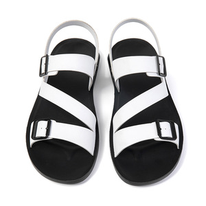 Sandalias Cruzadas para Hombre, Verano, Casuales, de Cuero Genuino, con Hebilla, Antideslizantes, Suela de Goma para Exteriores, Tallas 39-47 - Product Image 3