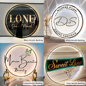 Letrero de Neón Acrílico Redondo, Publicidad con Logotipo Acrílico 3D, Logotipo LED Personalizado para Salón de Belleza, Logotipo para Salón de <span class=keywords><strong>Uñas</strong></span> y Pestañas - Product Image 6