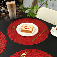 Napperon de table rond moderne en PVC, imperméable, antidérapant, écologique, isolant thermique, pour la cuisine et la décoration intérieure