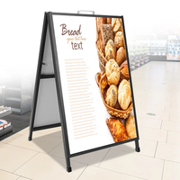 Support de bannière portable en forme de A pour la publicité extérieure, pour les salons professionnels, les équipements de signalisation, les présentoirs et les panneaux d'affichage