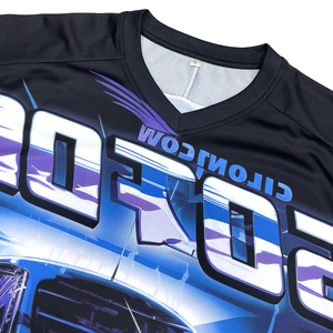 เสื้อแข่งแขนยาว คอกลม สำหรับผู้ชาย เสื้อเจอร์ซีย์มอเตอร์ครอส ทรงปกติ สวมใส่สบาย ไม่มีลาย พิมพ์ได้ ระบายอากาศ แห้งเร็ว เป็นมิตรกับสิ่งแวดล้อม ป้องกันรังสียูวี - Product Image 3