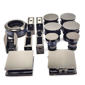 Một cửa trượt và một bảng điều khiển cố định màu đen mờ cho 5/16 "đến 3/8" (8 đến 10mm) tắm kính trượt cửa Con lăn Kit - Product Image 6