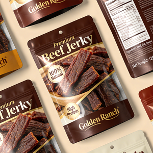 Minfly Resealable Smell Proof 3.5g Mylar Bags Custom Design Stand up Pouch for Beef Jerky Cookie Candy Chocolate Packaging - Product Image 3