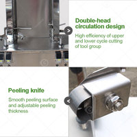 Automatische groente- en fruitwasmachine voor kokosnoot, broodvrucht, mango en ananas.