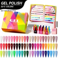 66 + 3 Couleurs – Kit de Vernis à Ongles Semi-Permanent UV/LED 15ml (0.5oz) à Marque Privée – Base et Top Coat Inclus