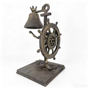 Campana de Comedor con Forma de Timón de Barco, Estilo Retro, Decoración Artesanal con Temática Oceánica - Product Image 1