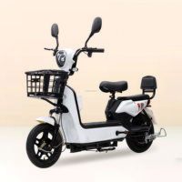 Vélo électrique urbain pour adulte 350W 48V avec moteur arrière sans balais, 3 vitesses, batterie au plomb amovible et cadre en acier au carbone pour Smart Dual